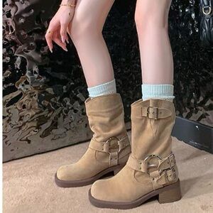 Women's Tan Suede Ankle Boots